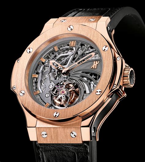 hublot tourbillon skeleton king gold|big bang tourbillon carbon.